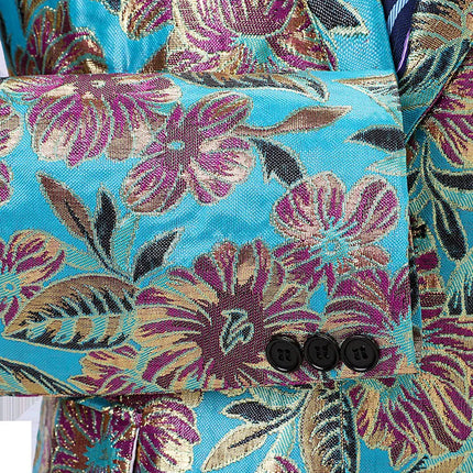 Men's Floral Embroidery Blazer  #S7011