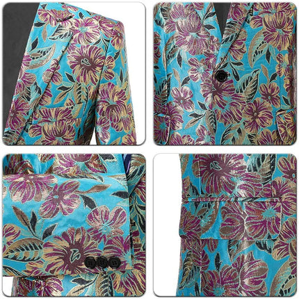 Men's Floral Embroidery Blazer  #S7011