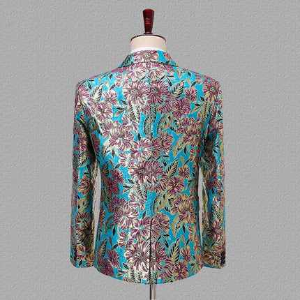 Men's Floral Embroidery Blazer  #S7011