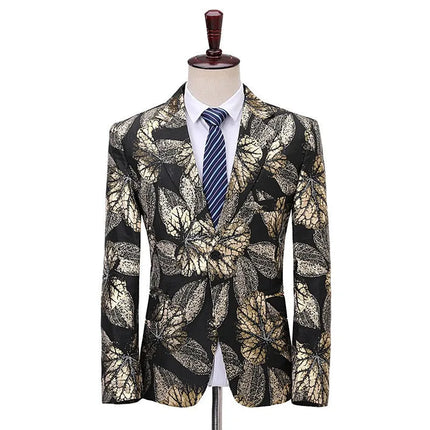 Men's Floral Embroidery Blazer  #S7011