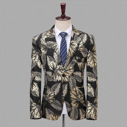 Men's Floral Embroidery Blazer  #S7011