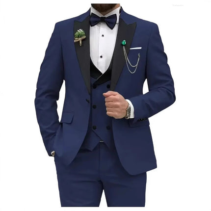 Men's 3pcs Suit #25062181 - Suits | Navy Blue / XS