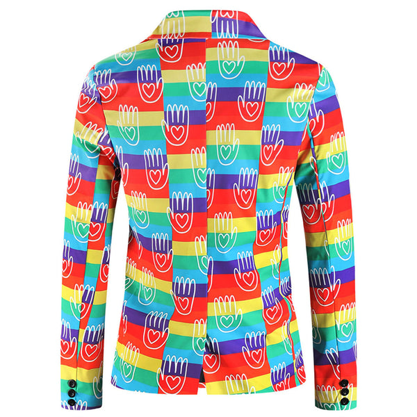 Men's Colorful Printed Blazer #X1901