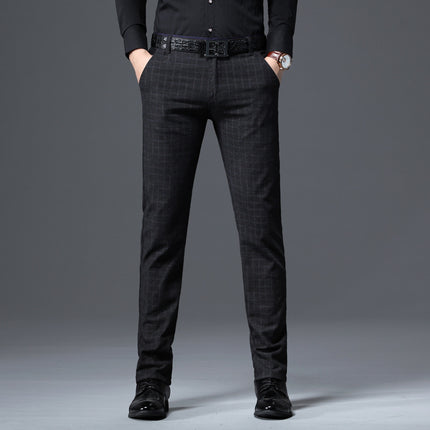 Men's Slim Fit Plaid Pants #25627024 - Pants | Blue / 28