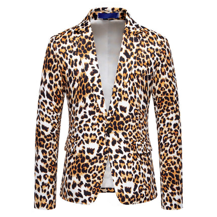 Men's Leopard Print Blazer #25061768 - Blazers | Yellow / S
