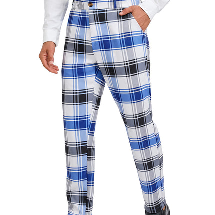 Men's Fashion Plaid Pants #25630034 - Pants | Blue / S