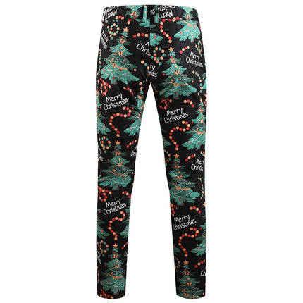 Men's Christmas Print Pants #XK658 - Pants | Multicolour / M
