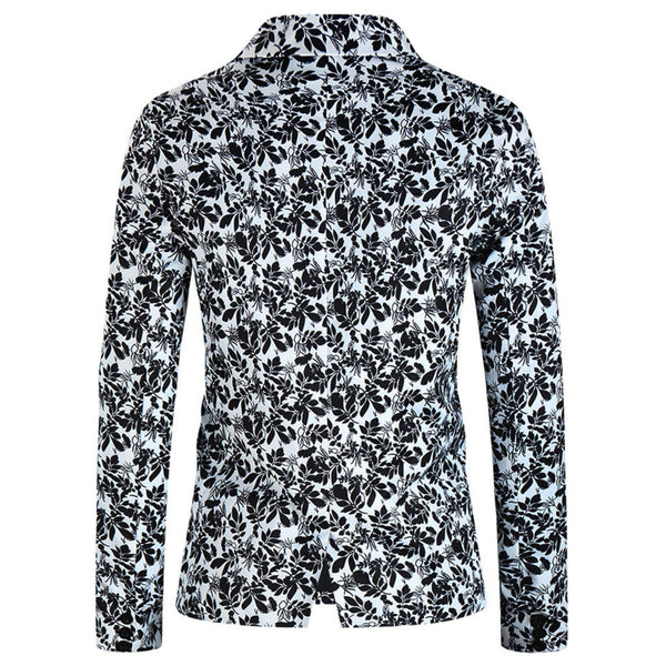Men's Leaf Print Blazer #X197