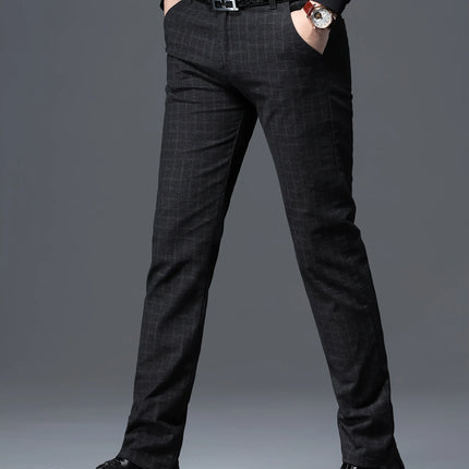 Men's Slim Fit Plaid Pants #25627024 - Pants | Blue / 28