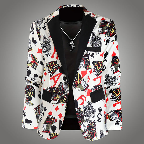 Men High Quality Print Blazers