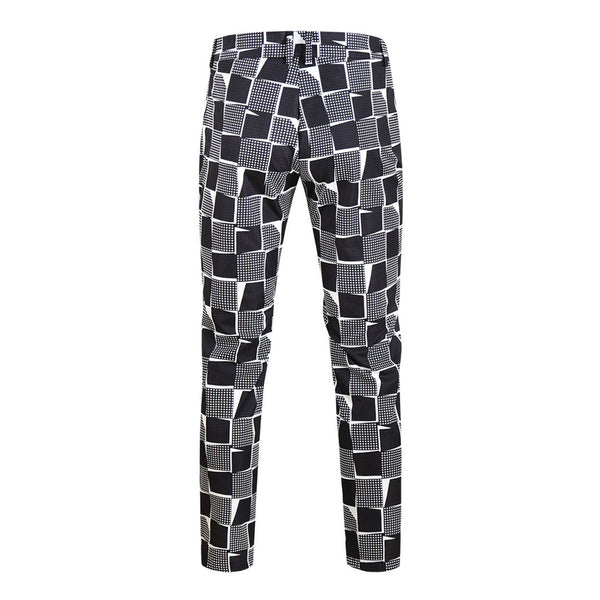 Men's Vintage Style Plaid Pants #XK1116