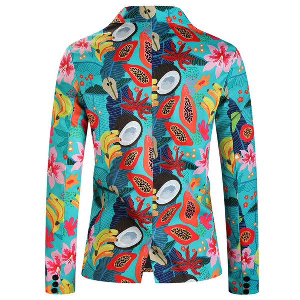 Men's Vibrant Printed Blazer #X325