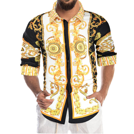 Men's Luxury Baroque Shirt #25625018 - | Green / S