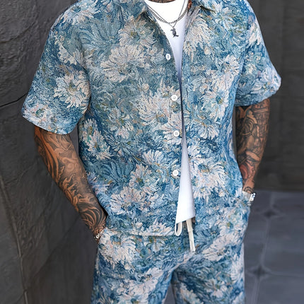 Men's Summer Print Set #25062402 - | Blue / S