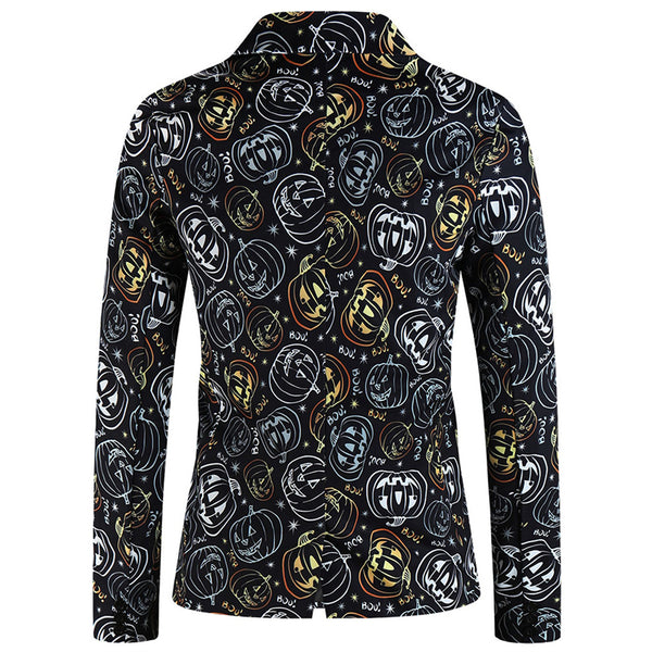 Men's Colorful Pumpkin Blazer #X122