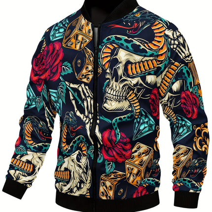 Men's Casual Baseball Jacket #25701039 - | Multicolour / S