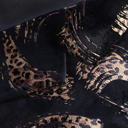 Men's Artistic Leopard Print Velvet Blazer #S8320 - Blazers | Black / XS