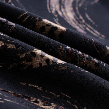 Men's Artistic Leopard Print Velvet Blazer #S8320 - Blazers | Black / XS