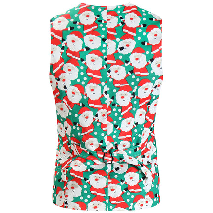 Men's Christmas Printed Vest #MJ632 - Vests | Multicolour / M
