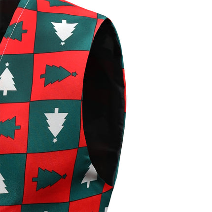 Men's Christmas Printed Vest Suit #2TZMK43 - Suits | Multicolour / M
