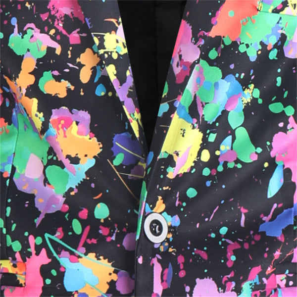 Men's Colorful Printed Suit #2TZ162
