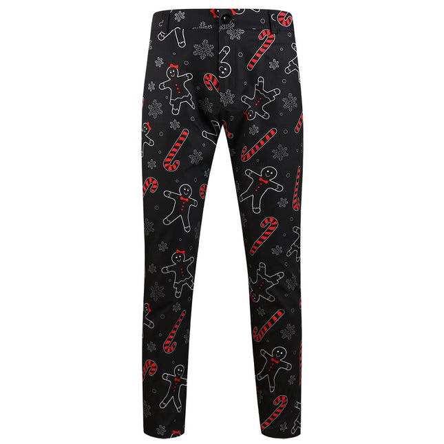 Men's Christmas Print Pants #XK661 - Pants | Black / M