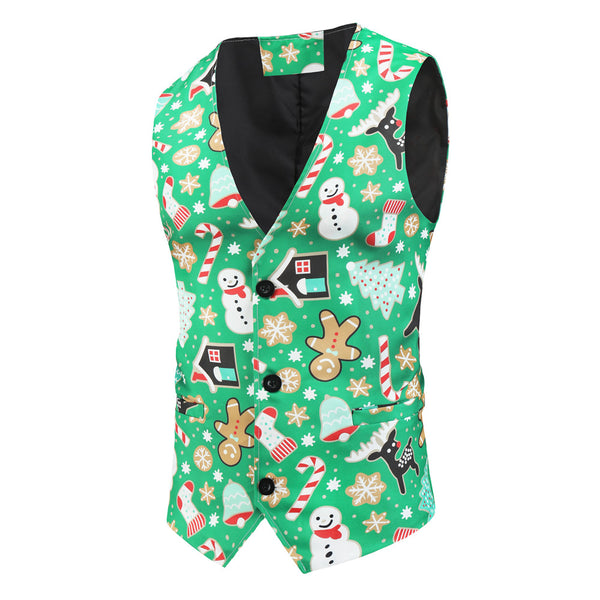 Men's Christmas Print Vest #MJ031