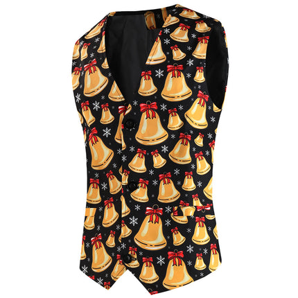 Men's Christmas Bell Vest #MJ650 - Vests | Multicolour / M