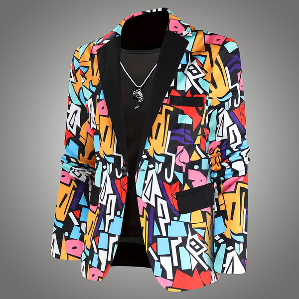Men High Quality Print Blazers