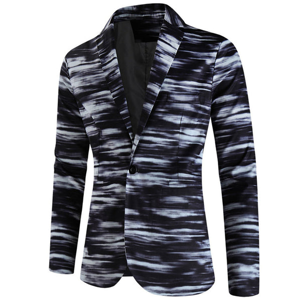 Men's Trendy Print Blazer #X332