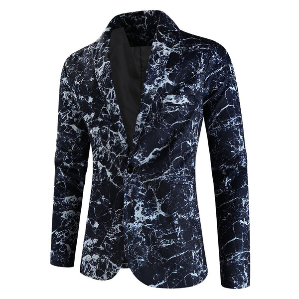 Men's Marble Print Blazer #X339