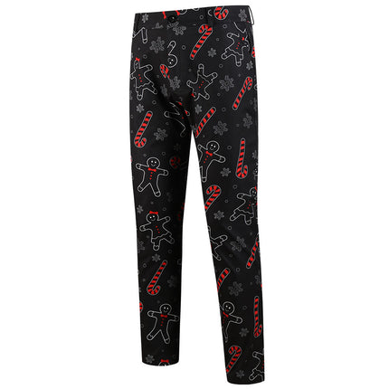 Men's Christmas Print Pants #XK661 - Pants | Black / M