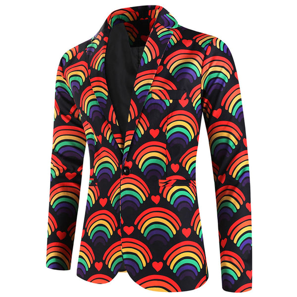 Men's Multicolor Printed Blazer #X1902