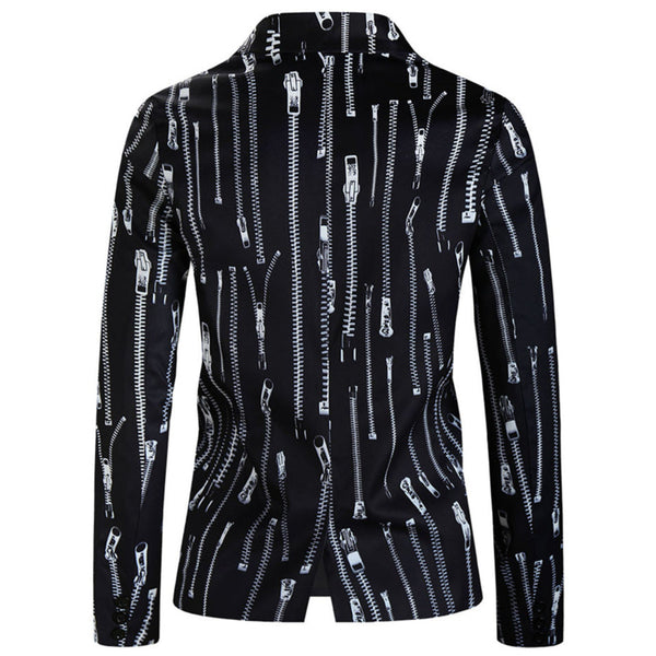 Men’s Trendy Zip Blazer #X326