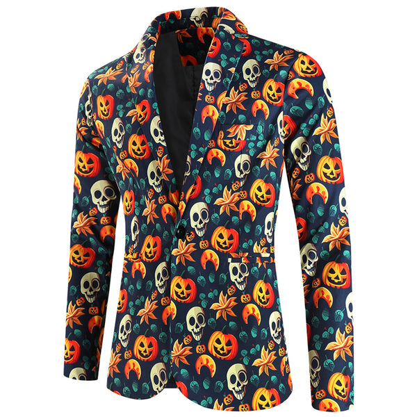Men's Halloween Pumpkin Blazer #X125