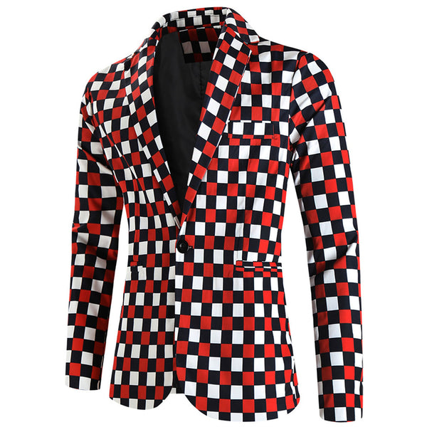 Men's Vintage Check Blazer #X6103
