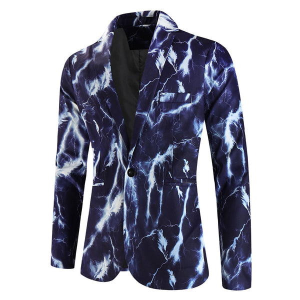 Men’s Lightning Print Blazer #X1210