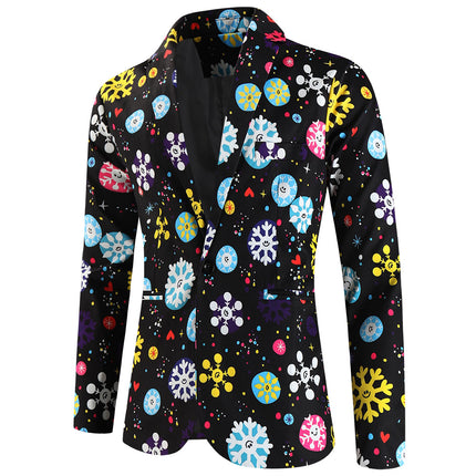 Men's Colorful Printed Blazer #X653 - Blazers | Multicolour / M