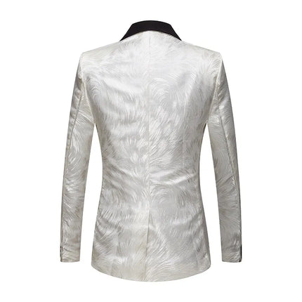 Men's Multicolor Textured 3-Piece Suit  #S8504-3