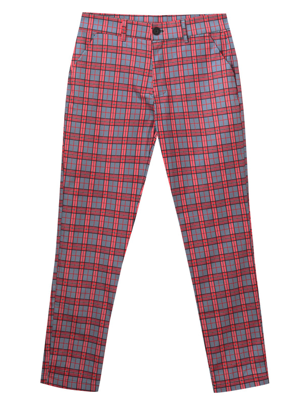 Men's Elegant Plaid Pants #XK6031