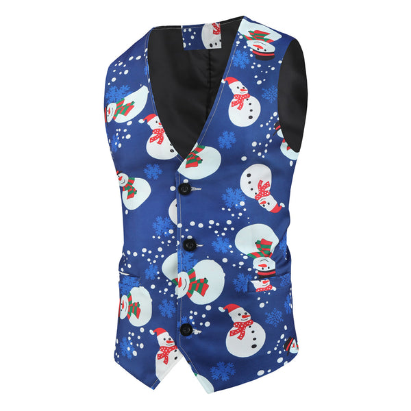 Men's Christmas Print Vest #MJ023