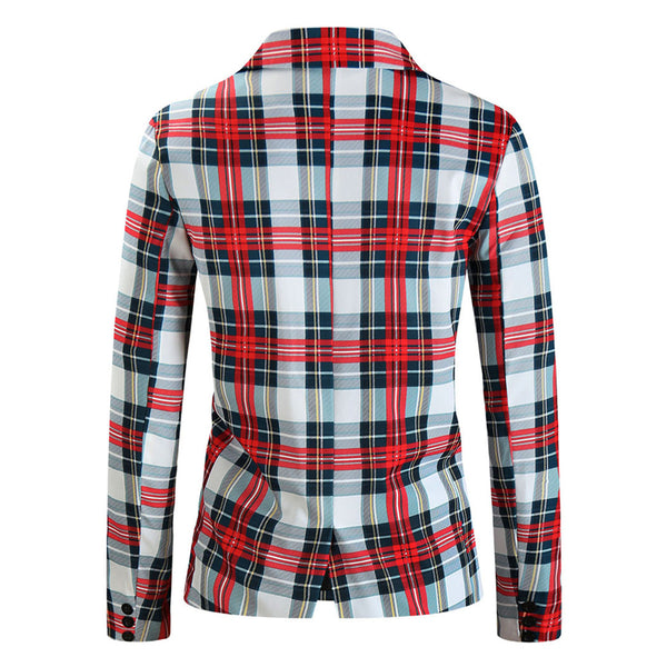 Men’s Checkered Blazer #X6009