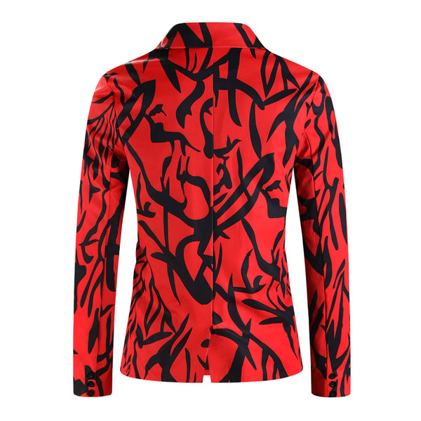 Men’s Red Print Blazer #X1214