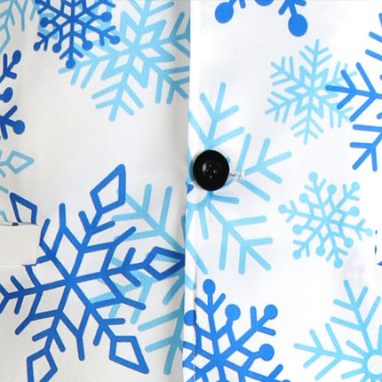 Men's Snowflake Print Vest #MJ626 - Vests | Blue / M