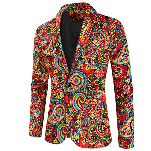Men's Colorful Paisley Blazer #X320