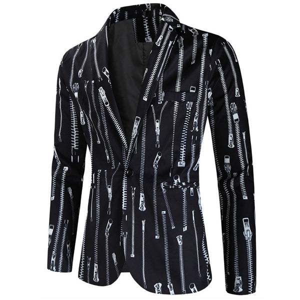 Men’s Trendy Zip Blazer #X326