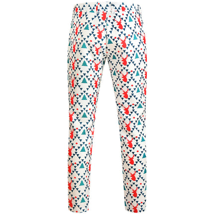 Men's Geometric Print Pants #XK627 - Pants | Multicolour / M