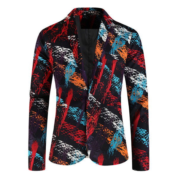 Men's Bold Print Blazer #X1209