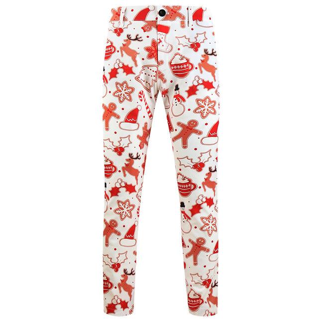 Men's Christmas Print Pants #X654 - Pants | Multicolour / M