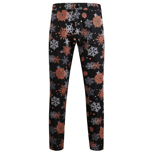 Men's Christmas Snowflake Print Pants #XK659 - Pants | Multicolour / M